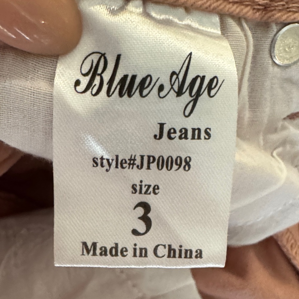 Blue Age Denim Collection Women's Mauve Rose Pink Denim Cutoff Jean Shorts sz 3 - Picture 6 of 10
